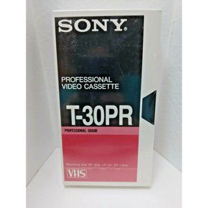 New SONY T-30PR VHS Professional Grade Video Cassette‎ VINTAGE Factory Sealed!